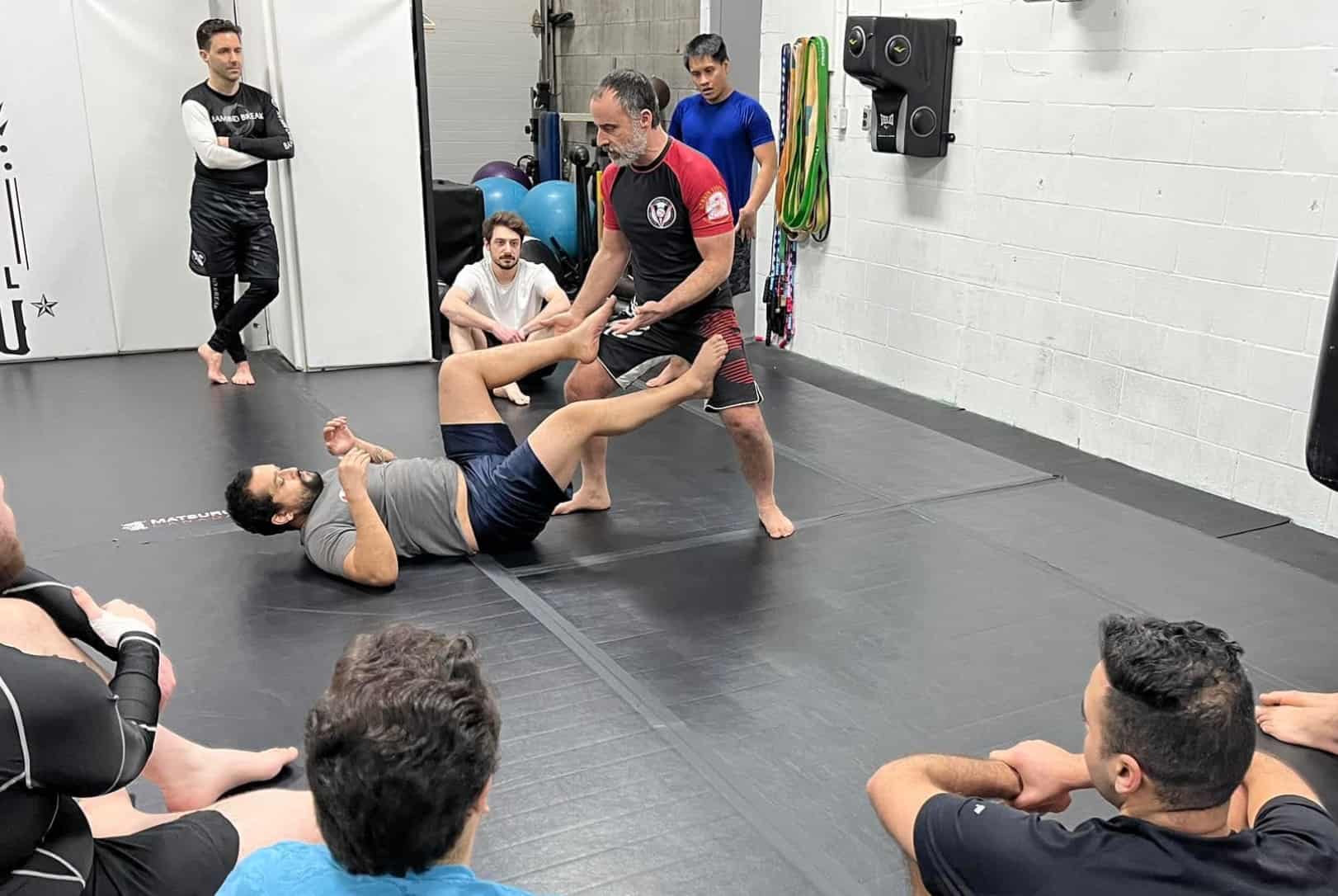 BJJ training mats and facility at Jiujitsu Montreal